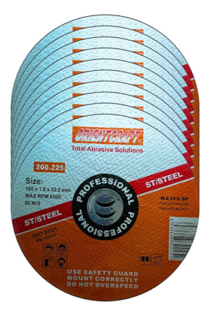 Disco de corte para aço inox – 7" (180 x 1,8 x 22,23mm)