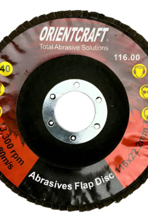 Disco flap óxido de alumínio (laranja) – 4" (115 x 22,23mm) com 40/60/80 grãos